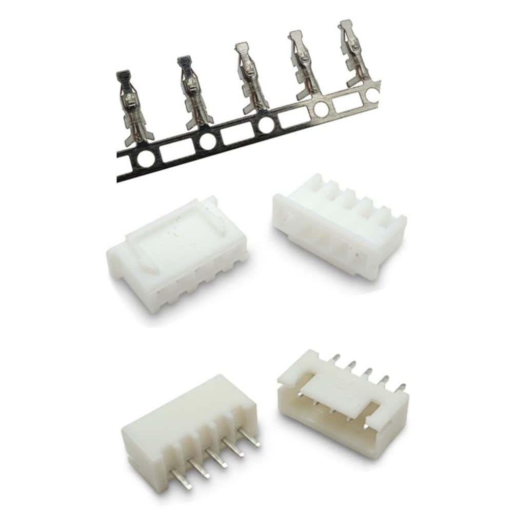 Male Female Header Pin - 10 Pcs JST-XH 4S 5 Pins