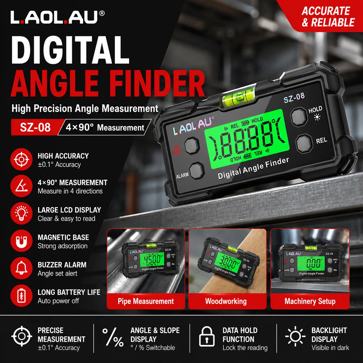 Diy Electronics Websites - Digital Angle Gauge With Level Bubble