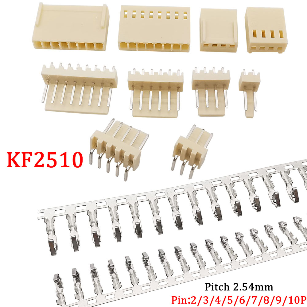Male Female Header Pin - 100Pcs KF2510 Connector 2.54mm Pitch 2P-10Pin