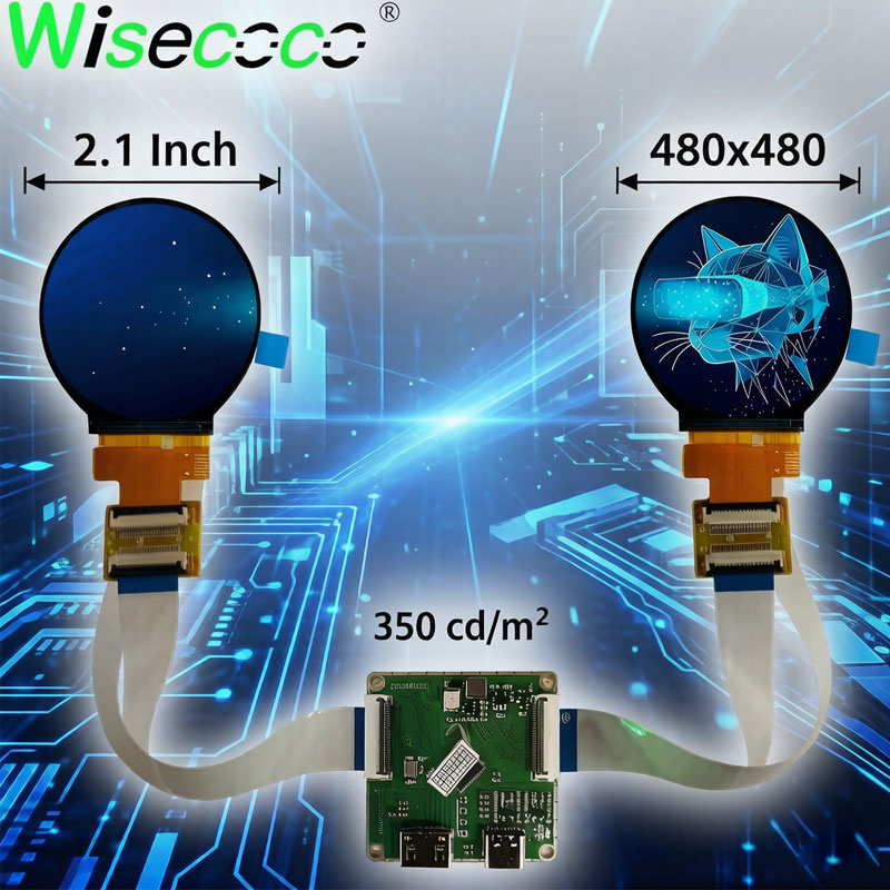 Diy Electronics Raspberry Pi - 2.1 Inch Dual IPS Round Display
