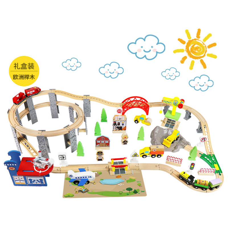 Wooden Train Track Spiral Viad - огляд і ціна Diy Electric Car