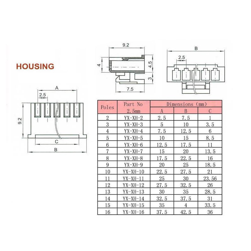 10 Pcs JST-XH 4S 5 Pins Connec - огляд і ціна Male Female Header Pin