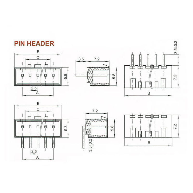 10 Pcs JST-XH 4S 5 Pins Connec - огляд і ціна Male Female Header Pin