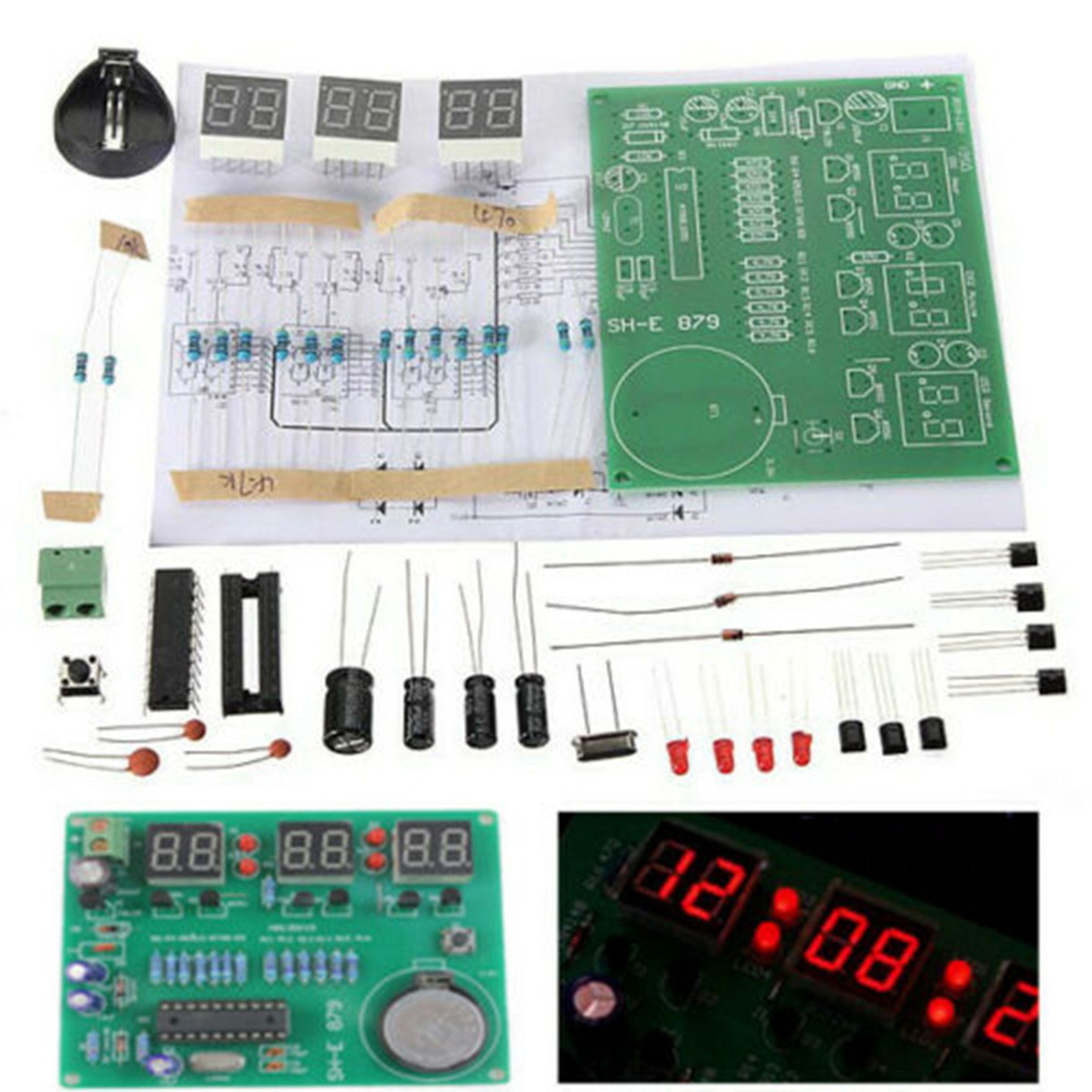 T31C-3 Set AT89C2051 6 Digital - огляд і ціна Diy Electronics Flux