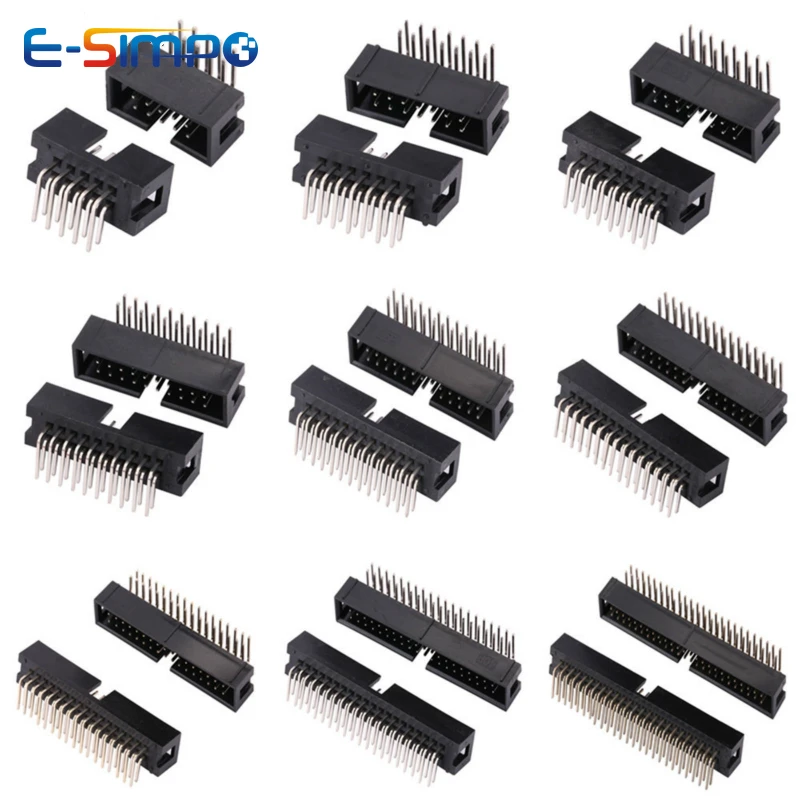 10pcs DC3 2.54mm DIP RA Right  - огляд і ціна Male Female Header Pin