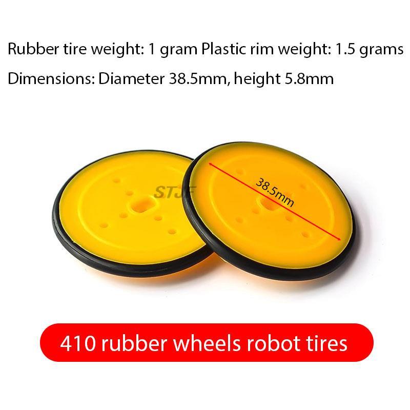 10pcs 410 rubber wheels robot  - огляд і ціна Diy Electronics Motor