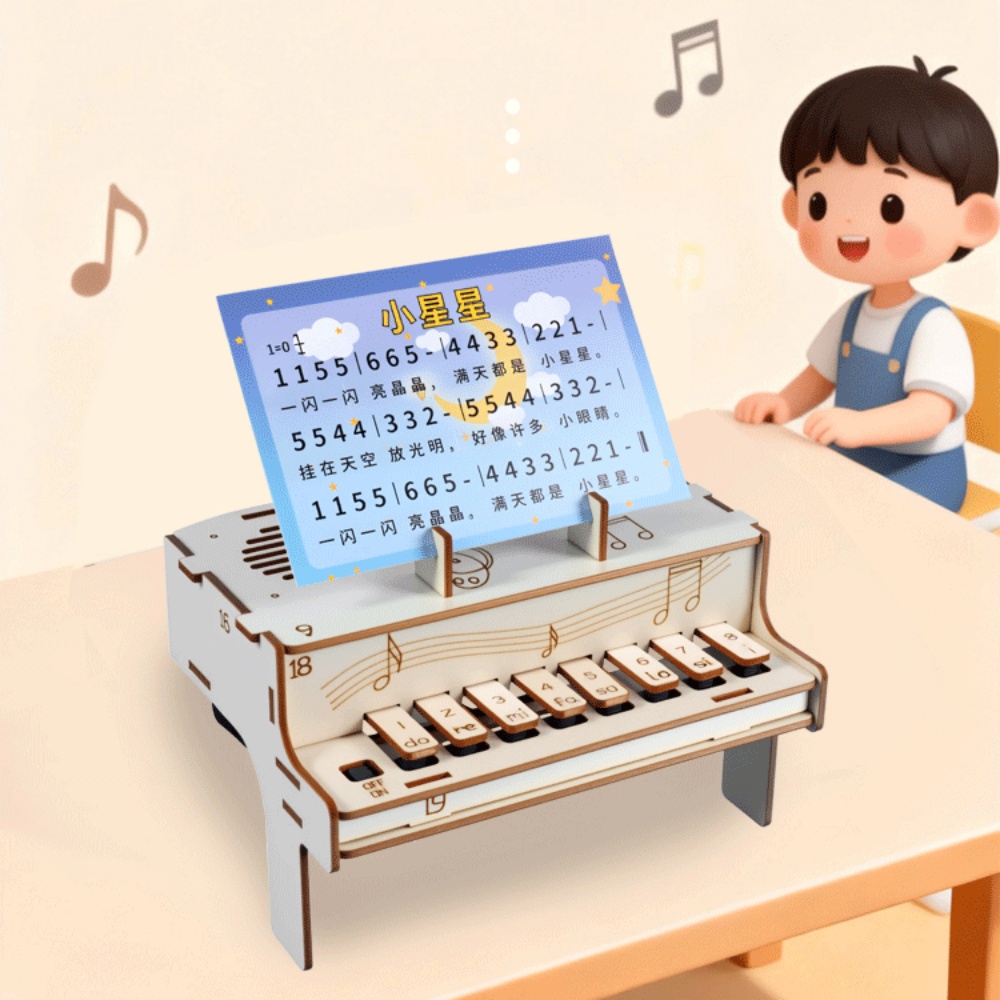 DIY Wooden Electronic Piano Mo - огляд і ціна Diy Electronics For Kids