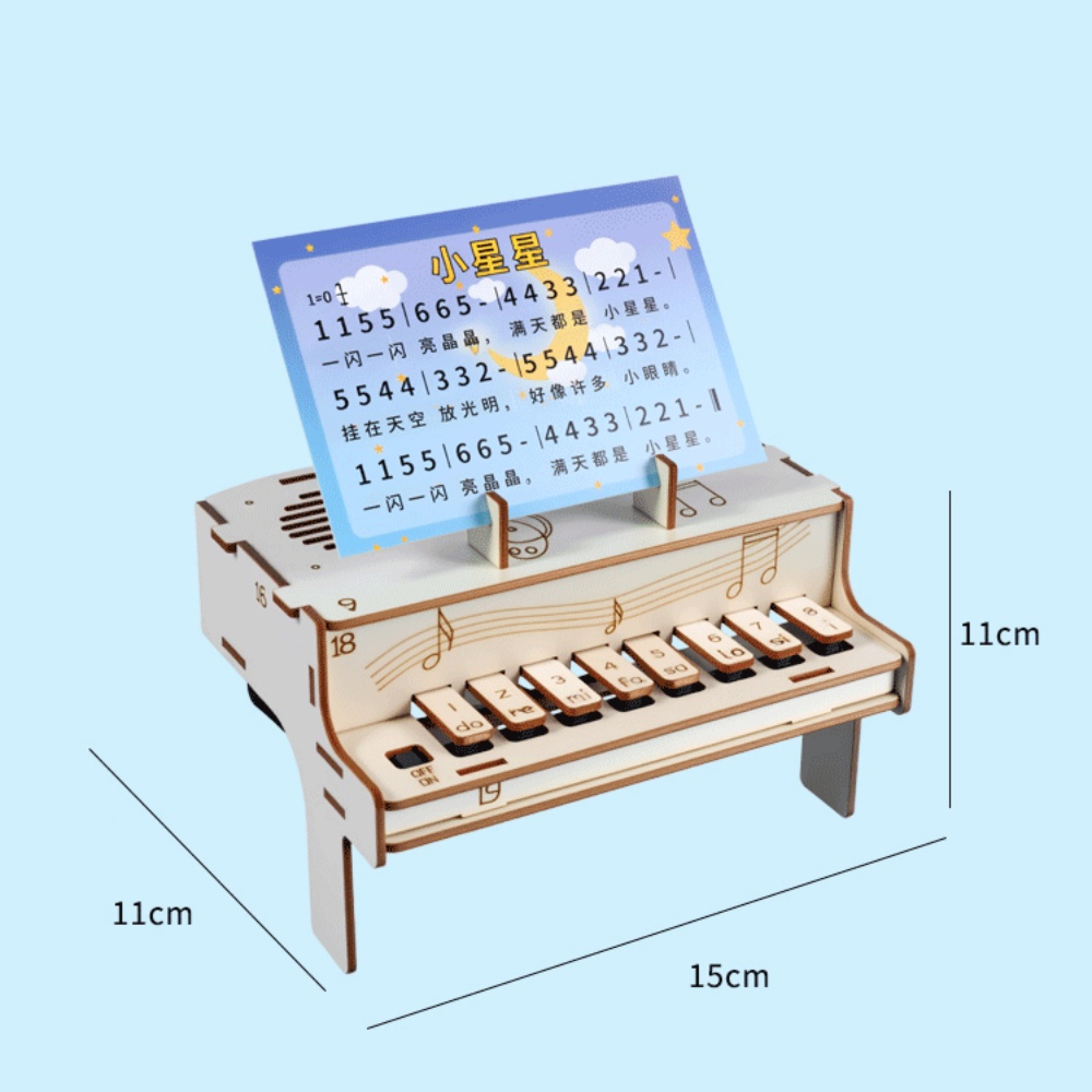 DIY Wooden Electronic Piano Mo - огляд і ціна Diy Electronics For Kids