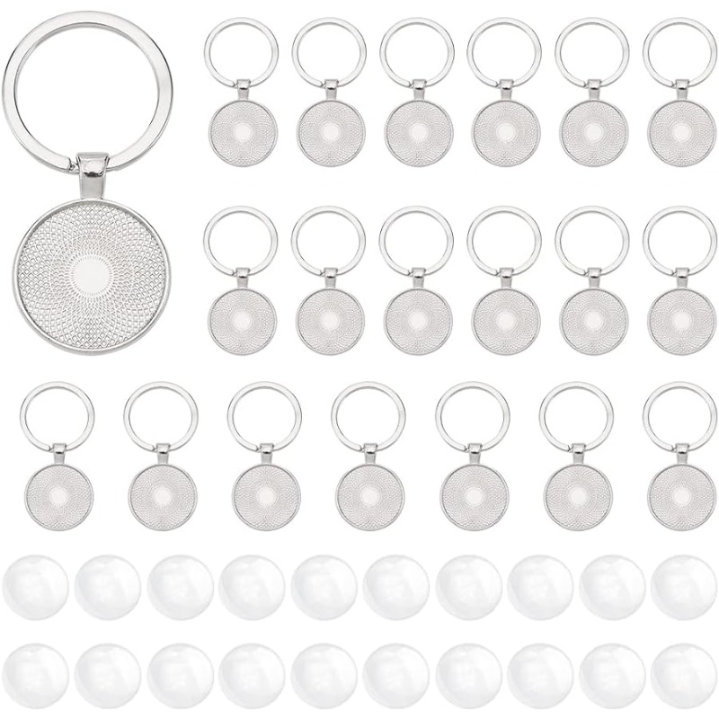 20Pcs Keychain Cabochon Settin - огляд і ціна Diy Electronics Websites