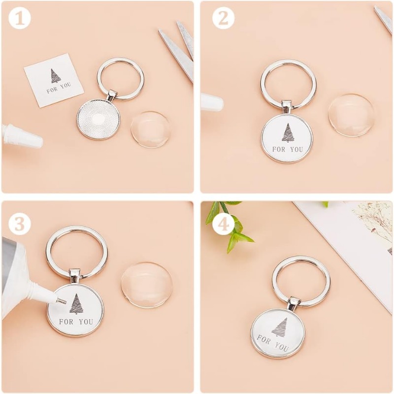 20Pcs Keychain Cabochon Settin - огляд і ціна Diy Electronics Websites