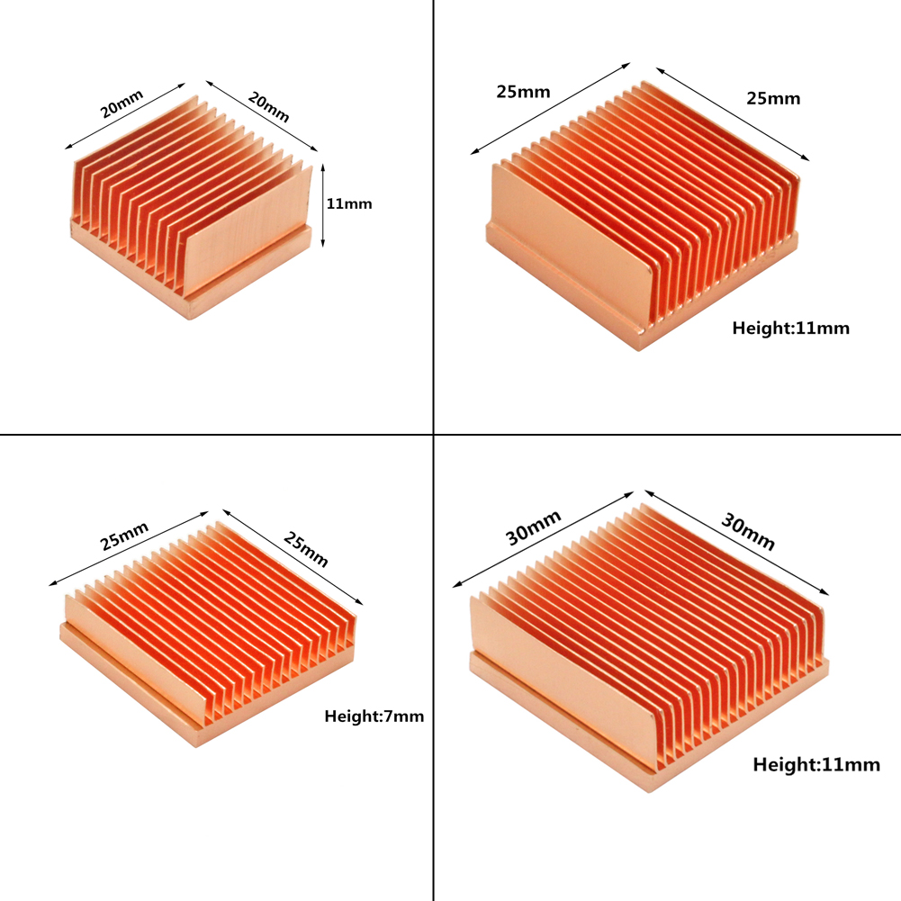 Pure Copper Heatsink DIY Heat  - огляд і ціна Diy Electronics Raspberry Pi