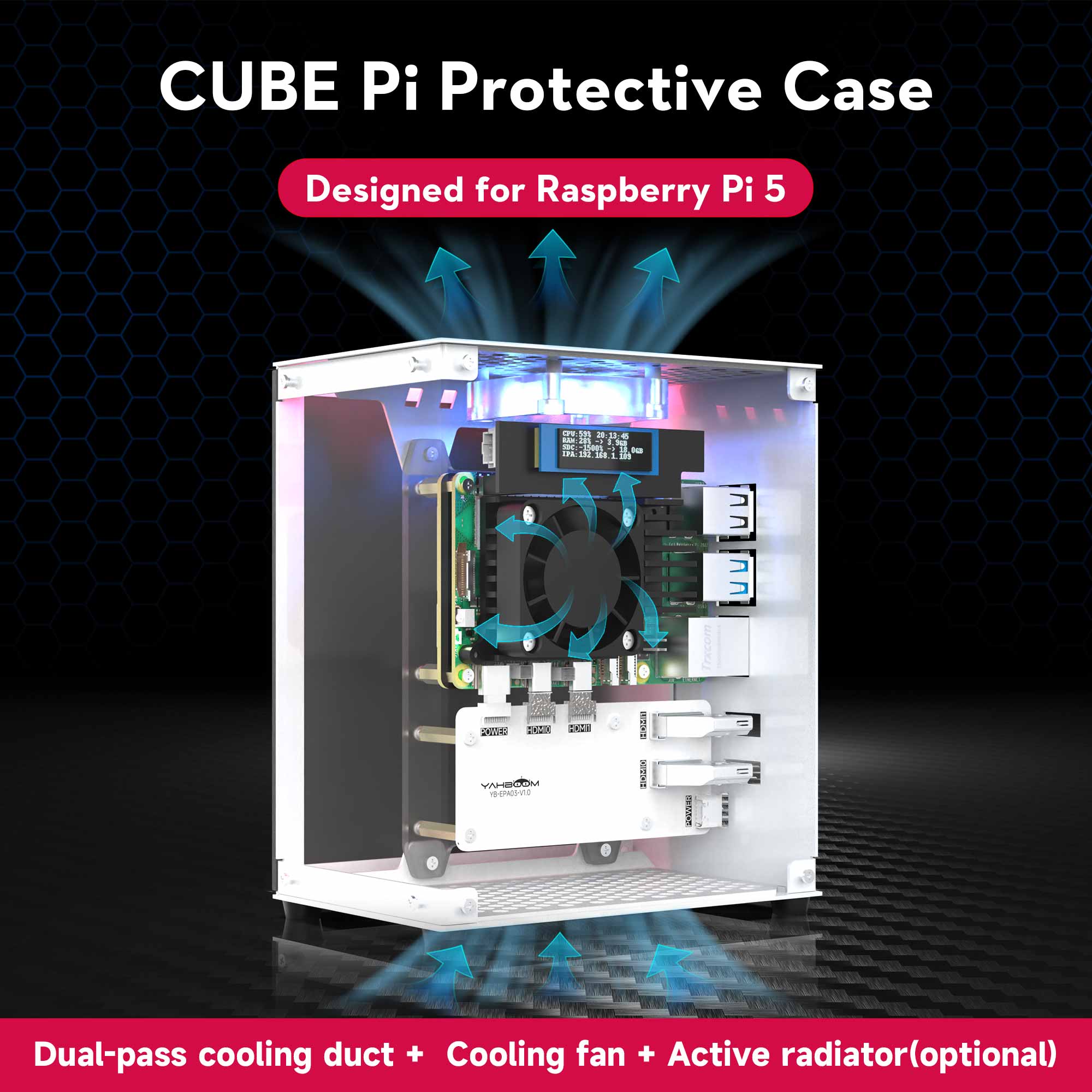 Raspberry Pi 5 Case Protective - огляд і ціна Diy Electronics Raspberry Pi
