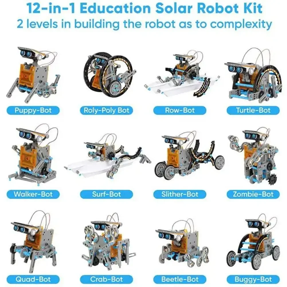 13 in 1 Solar Powered Robot Sc - огляд і ціна Diy Electronics Toys