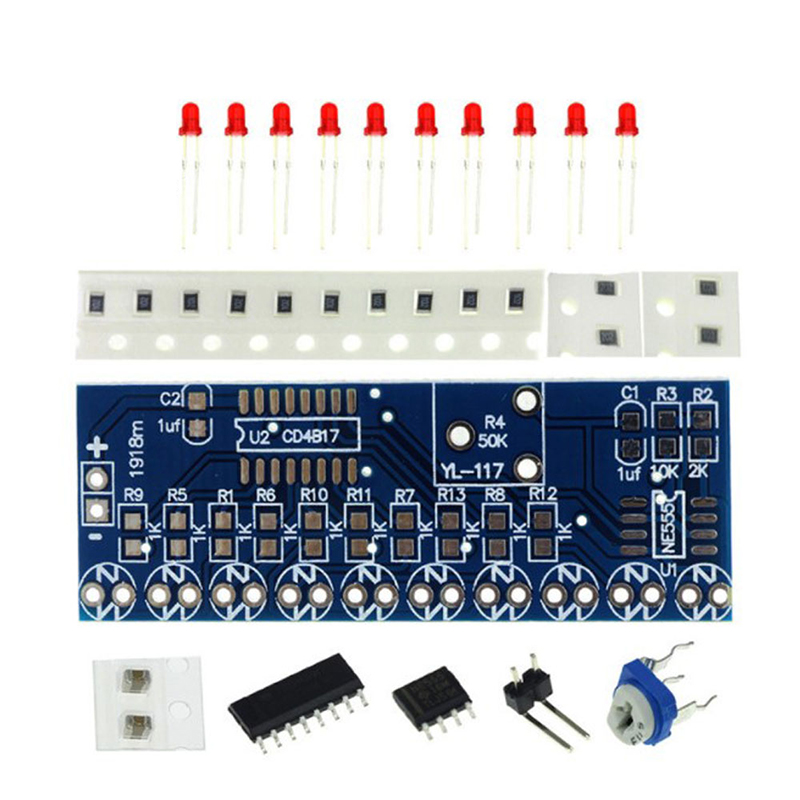 NE555+CD4017 Running LED Flow  - огляд і ціна Diy Electronics Websites